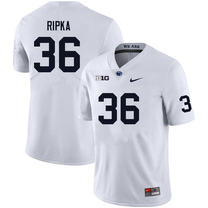 Men #36 Stephen Ripka Penn State Nittany Lions College Football Jerseys Sale-White
